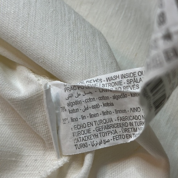 Zara Linen Blend V Neck Midi Dress Size XS - Picture 16 of 16